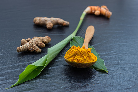 Turmeric和Curcumin 亚洲使用 是锡德的主要部分面具按摩水疗粉末治疗脂肪酸食物洗澡香料癌症图片