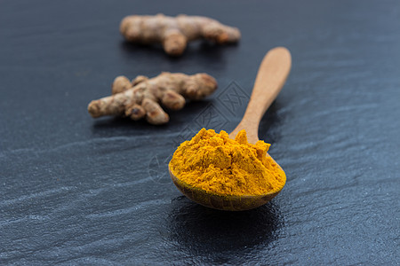 Turmeric和Curcumin 亚洲使用 是锡德的主要部分擦洗去角质水疗按摩化妆品面具草本植物粉末消炎药能力图片