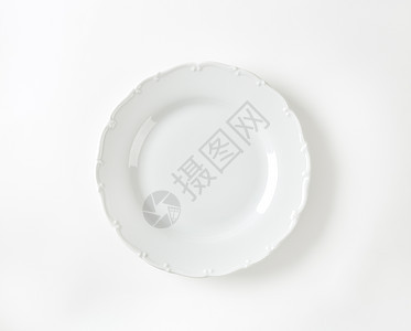高级白餐盘高架白色轮缘圆形制品餐具盘子陶瓷边缘陶器图片