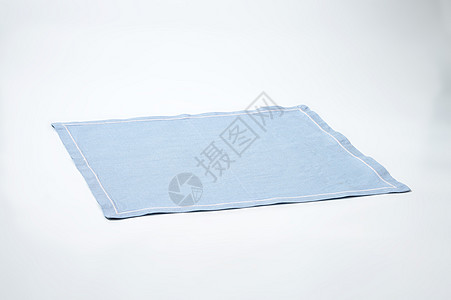 蓝布巾纸餐巾纸织物折叠餐巾纺织品正方形棉布图片