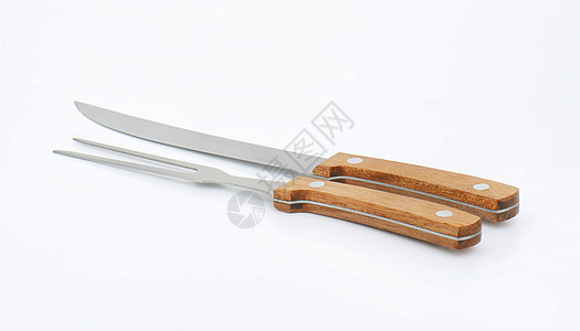 雕刻刀和叉用具厨房服务器具菜刀木柄金属套装图片
