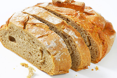 切片面包烘焙食物玉米产品棒子工匠硬皮横截面背景图片