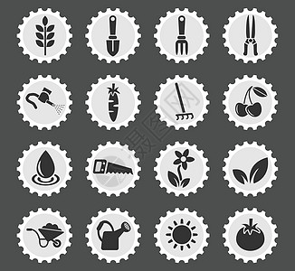 园艺图标 se向日葵生物花园牛奶日历谷仓农场面粉种植肥料图片
