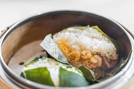 粘黏米面香肠叶子节日竹子餐厅猪肉食物午餐坚果汽船图片
