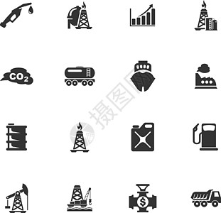 石油图标 se 的提取钻孔油船贮存汽油管道燃料化石植物萃取酒厂图片