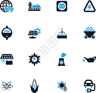 生物燃料行业图标 se团体太阳核电厂汽油回收电池减排技术煤炭涡轮机图片