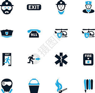 紧急图标 se梯子情况按钮部门灭火器帮助软管插图安全消防队员图片