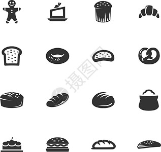 面包产品图标集收藏别针面团羊角食物糕点商品面粉蛋糕店铺图片