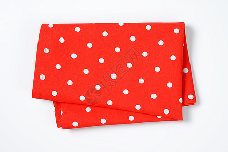 点形床垫餐巾织物台垫纺织品圆点折叠棉布红色高架图片