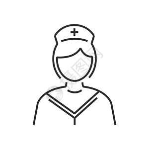 线条图标护士 ico图片