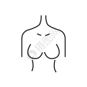 线图标乳腺癌图片