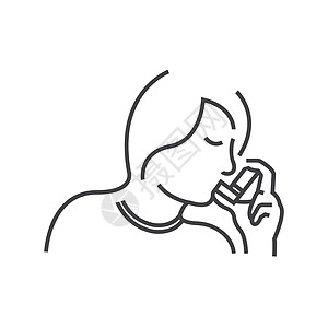 使用哮喘吸入器图标 直线图标的气喘吸入器样式图片