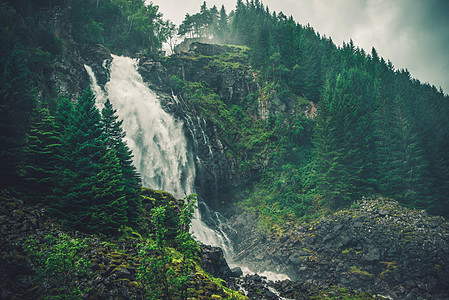 挪威瀑布 水瀑图片