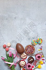复活节的甜食选择背景图片