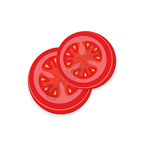 番茄切片图标和食物 vecto插图雕刻农场烹饪收藏产品墨水绘画海报花园图片
