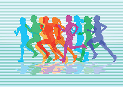 完成时一组跑者短跑竞争行动跑步速度竞赛运动员团体优胜者运动图片
