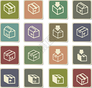 框图标 se纸板送货包装纸盒盒子白色邮政运输界面邮件图片