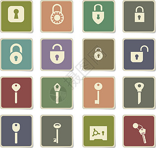 锁和钥匙图标 se挂锁开锁安全编码锁孔图片