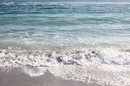 沙沙滩上软弱的黑海波浪身心天蓝色海岸线支撑海岸沙滩天堂冲浪热带蓝色图片