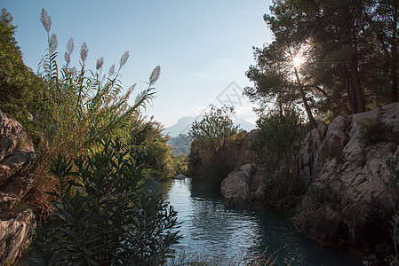 阿尔加尔河 阿利坎特省 西班牙瓦莱塞西亚图片