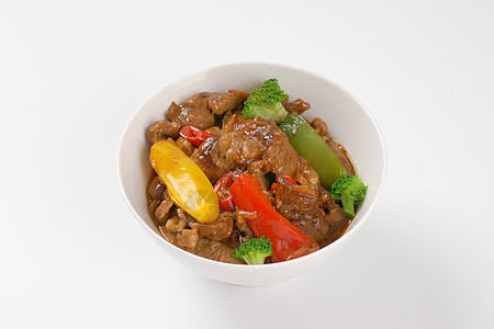 炒肉和蔬菜猪肉美食牛肉胡椒盘子酱油食物图片