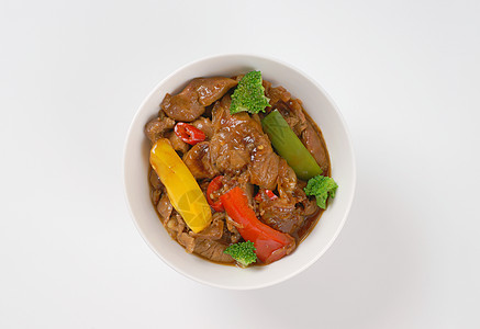炒肉和蔬菜高架盘子牛肉食物胡椒猪肉美食酱油图片