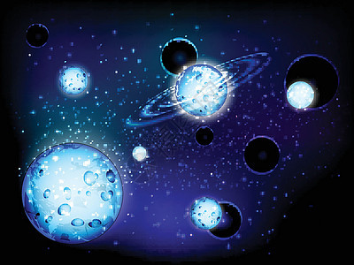 空间 您设计的的矢量图 美丽神奇蓝色墙纸靛青星云行星星星辉光世界星际科学图片