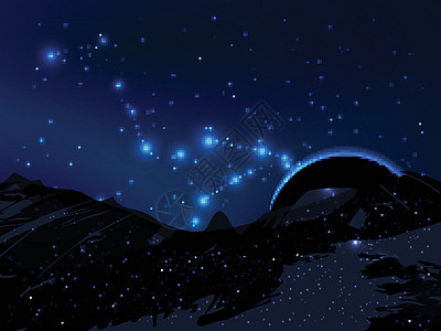 空间 您设计的的矢量图 美丽神奇星云科学黑色星座宇宙辉光星际蓝色星星星系图片