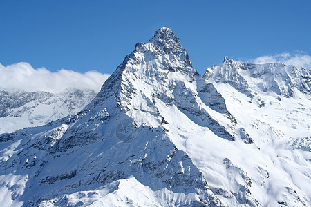 山顶高度滑雪白色空气生态假期胜地平面蓝色旅游图片