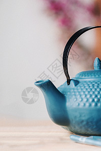 茶时zen方式 亚洲美学毛巾气氛餐饮时间庆典竹子杯子小吃蓝色蛋糕图片
