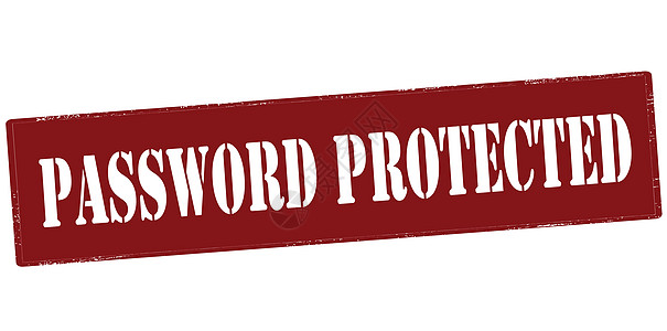 密码保护矩形邮票红色言语受保护口号橡皮墨水屏蔽背景图片