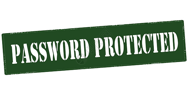 密码保护橡皮口号邮票绿色矩形屏蔽言语墨水背景图片
