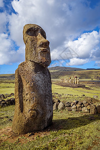 复活节岛石像南美洲自然高清图片