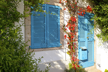 典型的地中海之家晴天脚步太阳假期建筑窗户村庄地标文化房子图片