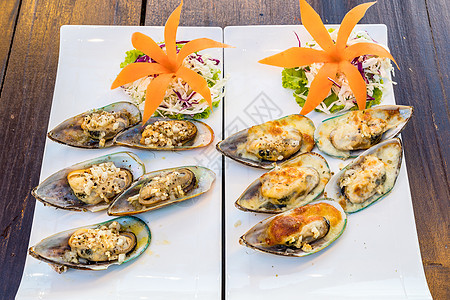新西兰海鲜炙烤开胃菜高清图片