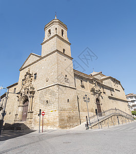 西班牙乌贝达圣三一教会桑蒂西马特立尼达教会建筑学纪念碑历史景观市场父亲们大厦救赎者石头图片