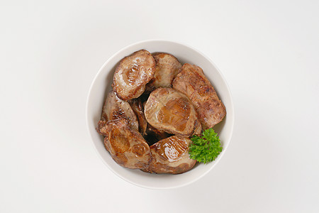 锅煎肝鸡肝鹅肝高架食物美食图片
