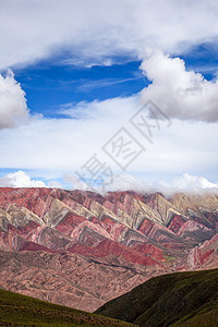 非洲之角山区 有色山脉 阿根廷 1999年晴天风景高原沙漠全景地质学沉积旅行蓝色岩石图片