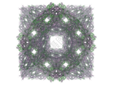 具有多彩花纹的抽象分形渲染白色紫色单元样本正方形插图背景图片