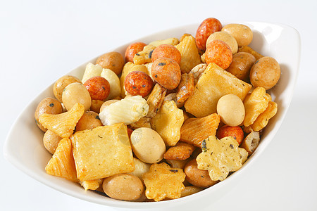 日本花生和大米饼干小吃柿饼食物大小米果糯米图片