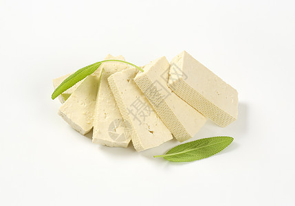 纯固豆腐的切片高架白色美食食物图片