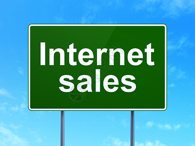 广告概念 网上销售路标标志背景的互联网销售活动蓝色木板渲染市场战略宣传指针3d销售量图片