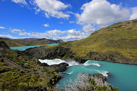 智利帕塔哥尼亚国家公园瀑布图片