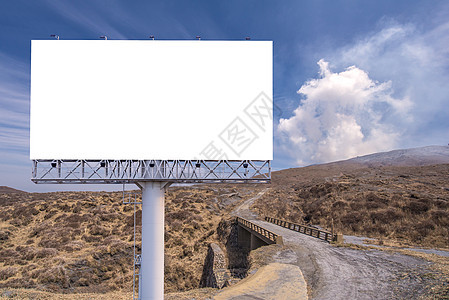 农村道路广告背景广告布告牌空空白信息海报商业小样材料框架展示指示牌公告横幅宣传图片
