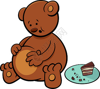小熊小熊卡通字符插图玩具熊腹部荒野棕色棕熊动物童话蛋糕孩子图片