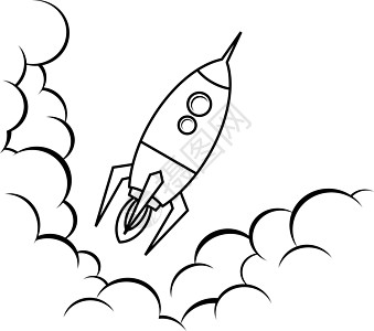 太空飞船火箭 vecto发射飞碟火焰艺术品天空探险家卡通片助推器舷窗航班图片