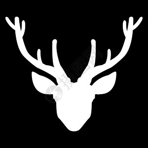 头鹿是白色的图标高清图片