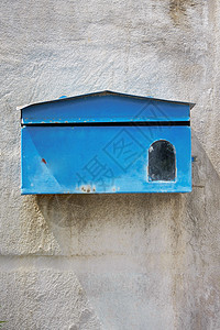 蓝色信箱邮箱房子邮件邮政送货商业邮资盒子服务金属图片