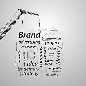 Brand 概念 灰色背景的登记互联网技术电话屏幕战略商务商标人士创新广告图片