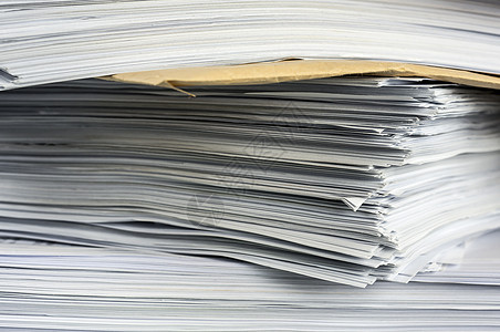 纸堆文书文档办公室桌子工作数据官僚报告文件夹组织背景图片
